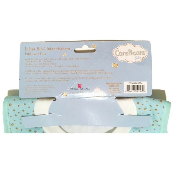 Care Bears Baby Infant Pullover Bib Wish Cheer Bear Wish Bear Girl Boy Pastel - Picture 6 of 12